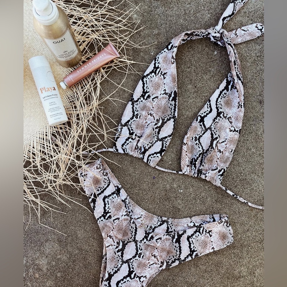 Shop Tanlines by Sivan Ayla python print Bikini Set